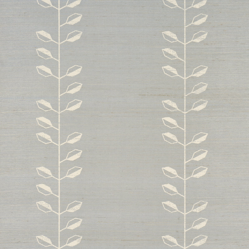 Papier peint géométrique en sisal, Minéral / ivoire