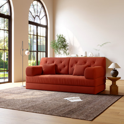 78.8Inch  Modular Sofa, Convertible Pudding Block Sofa, Floor-Standing Sofa Bed