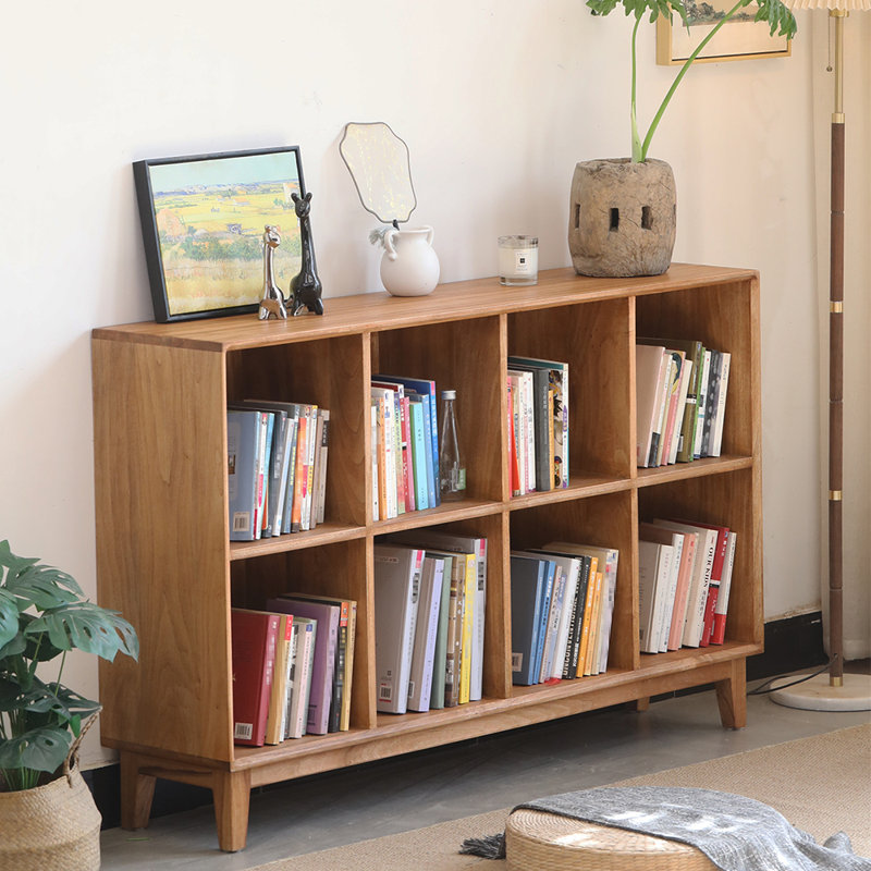 Bibliothèque de rangement en bois massif