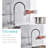 Kitchen Sink Faucet With Pull Down And Single Handle In , 360 Degree Spout, Metal, Adjustable Water Flow Temperature Control Metal , Movable