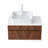 32" Modern Floating Single Bathroom Vanity Set with Sintered Stone Top and Ceramic Vessel Sink
