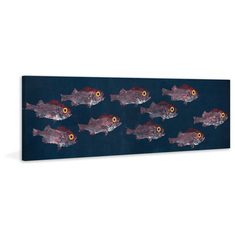 « splitnose rockfish », reproduction d’art sur toile tendue, H 10 po x l 30 po x P 1,5 po