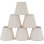 Paquet de 6 abat-jours en lin à pince pour lustres, lampes murales, plafonniers et lampes de table - beige, fond 5,9 po x haut 3,54 po x hauteur 5,12 po