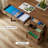 54'' Farmhouse Executive Desk With Storage, Home Office Desk With Drawers, File Cabinet And Power Outlets-798393414