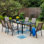 Basima Patio Dining Set Extendable Rectangular Table