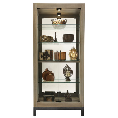 Quinn V Lighted Curio Cabinet