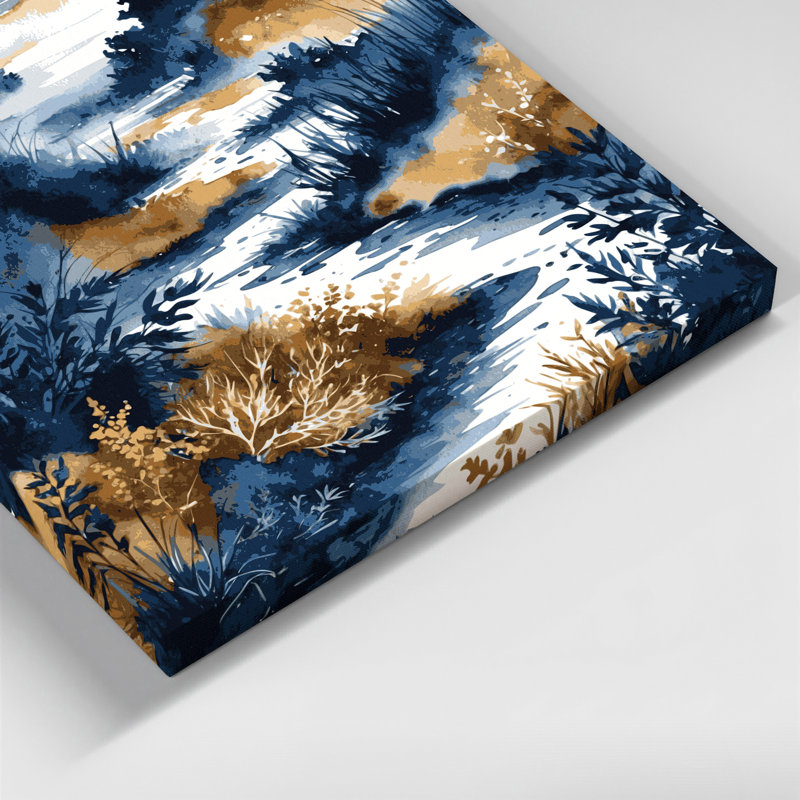 «Watercolor Landscape 64», art mural sur toile blanche, H 8 po x l 8 po