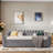 Upholstered Daybed With Storage Armrests, Usb Ports, Side Pockets, 2 Drawers And Button Tufted Design-1382234156