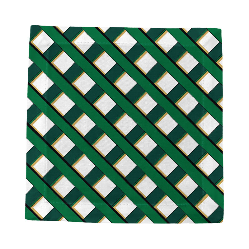 Cotton Blend Square Napkins, Green