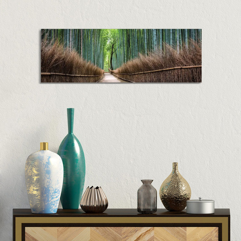 Arashiyama Bamboo Forest by Jan Becke - Wrapped Canvas Panoramic Gallery-Wrapped Canvas Giclée, 30.48cm H x 91.44cm W