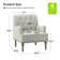 Wilkey Armchair with Tufted Back with Solid Wood Legs