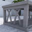 Table de rangement en aluminium à 2 niveaux