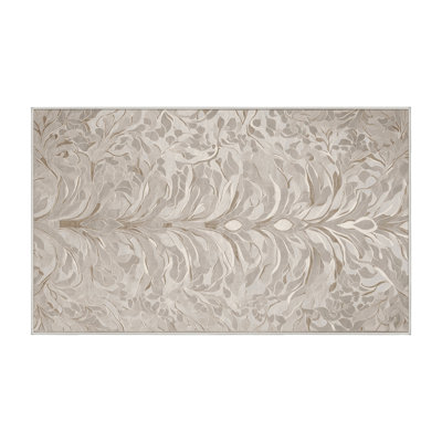 Tapis beige lavable à la machine