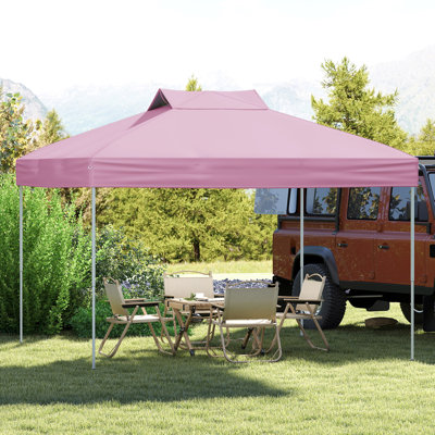10 X 10 FT 1-Person Setup Pop up Canopy Tent with 1-Push Center Lock Wind Ropes