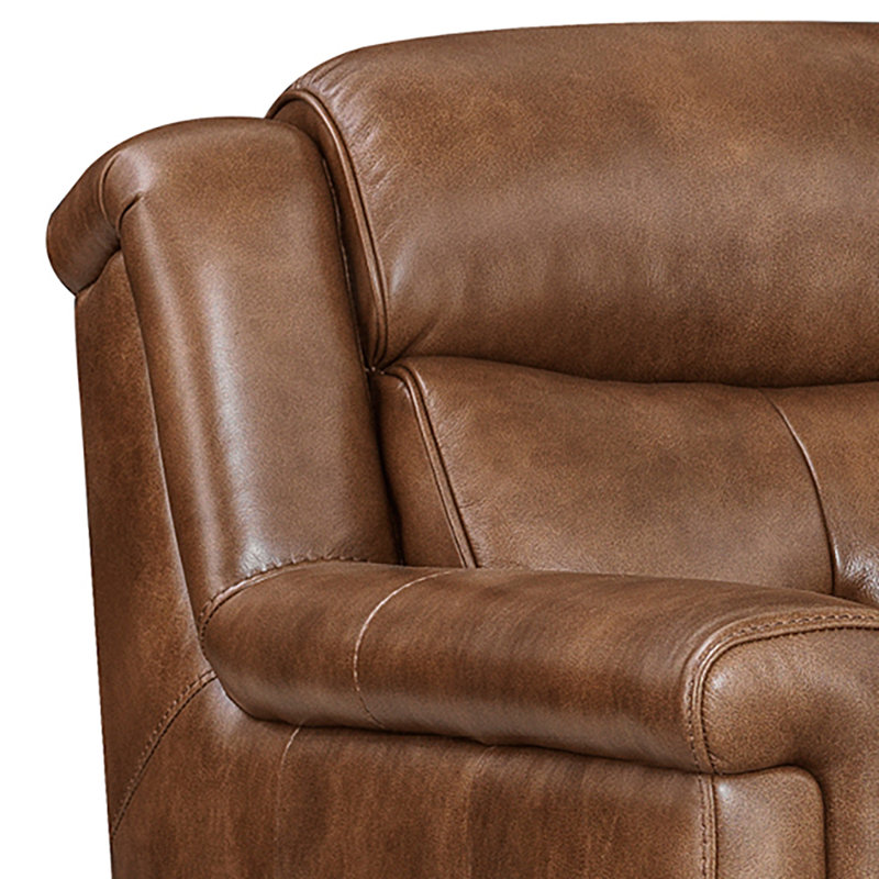 Fauteuil rétro en cuir pleine fleur