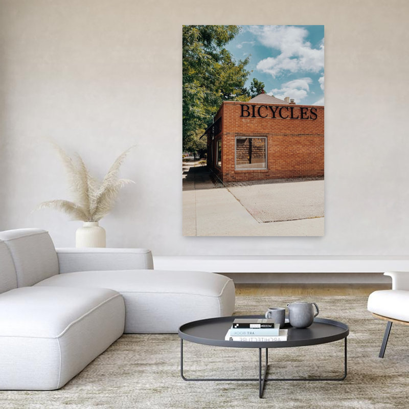 Contemporary Art Peaceful Abstract Contemporary Architecture Summer Wall Art by Del Mundo Portraits - Wrapped Canvas Print