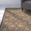 Tapis beige / noir à motif géométrique-21412041