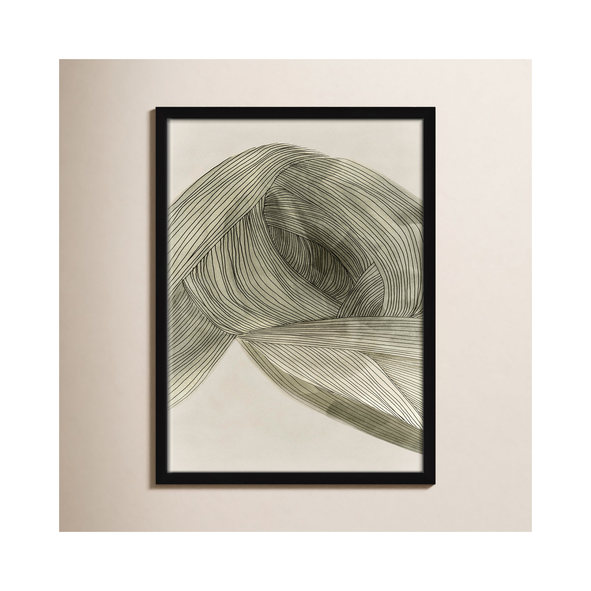 Dreaming In Pastel I, Satin Black, 23" H x 17" W x 0.75" D
