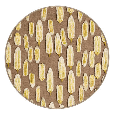  Tapis blanc lavable à maïs doux avec légumes