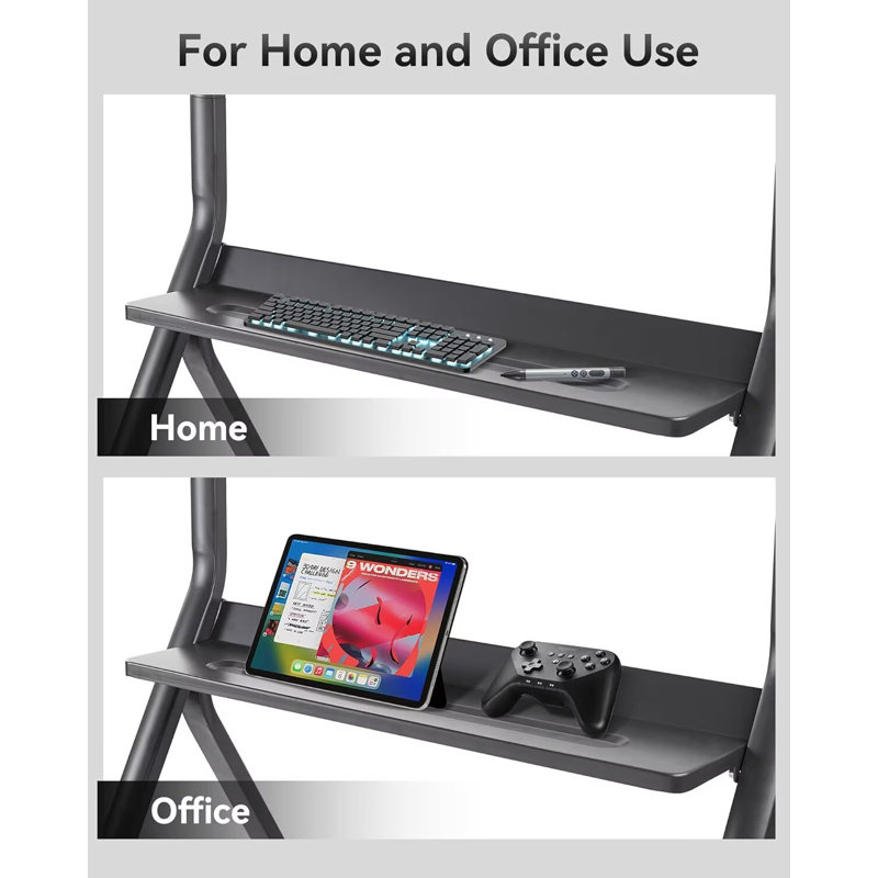 JYXCN Smart Board Trolley with Tablet Tray | 42-75 Inch Support, USB Charging Port