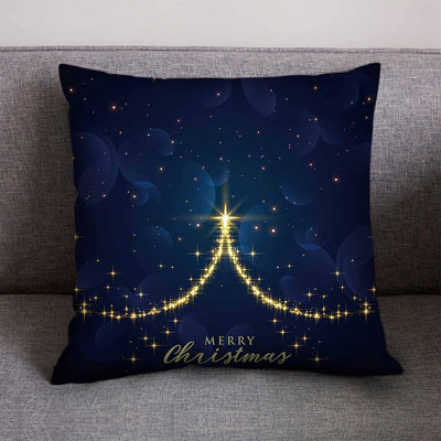Housse de coussin en lin pour Noël