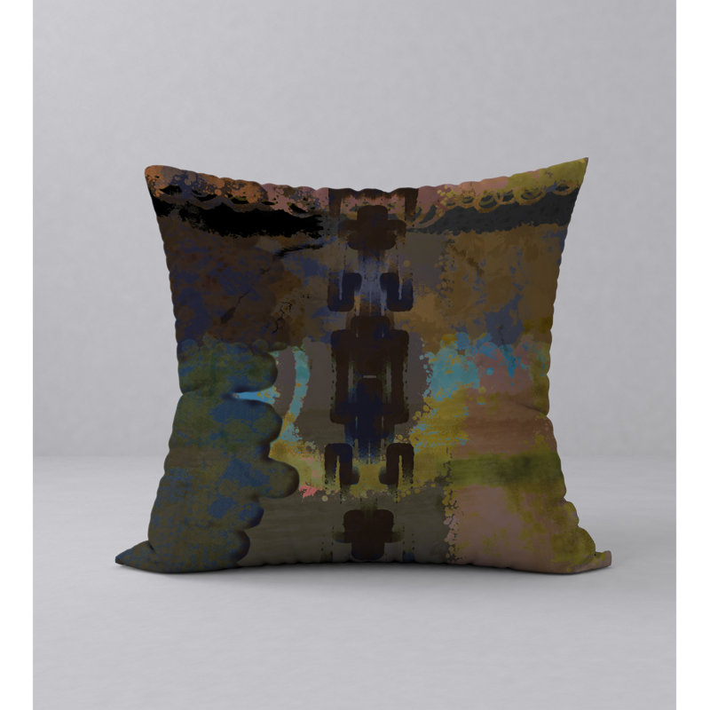 Abstract Reversible Throw Pillow, 20" x 20"