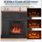 38in Freestanding Electric Fireplace with Mantel, TV Stand Includes 18'' Electric Fireplace Insert with Adjustable Flame Temperature and Remote Control for Bedroom Living Room, Black