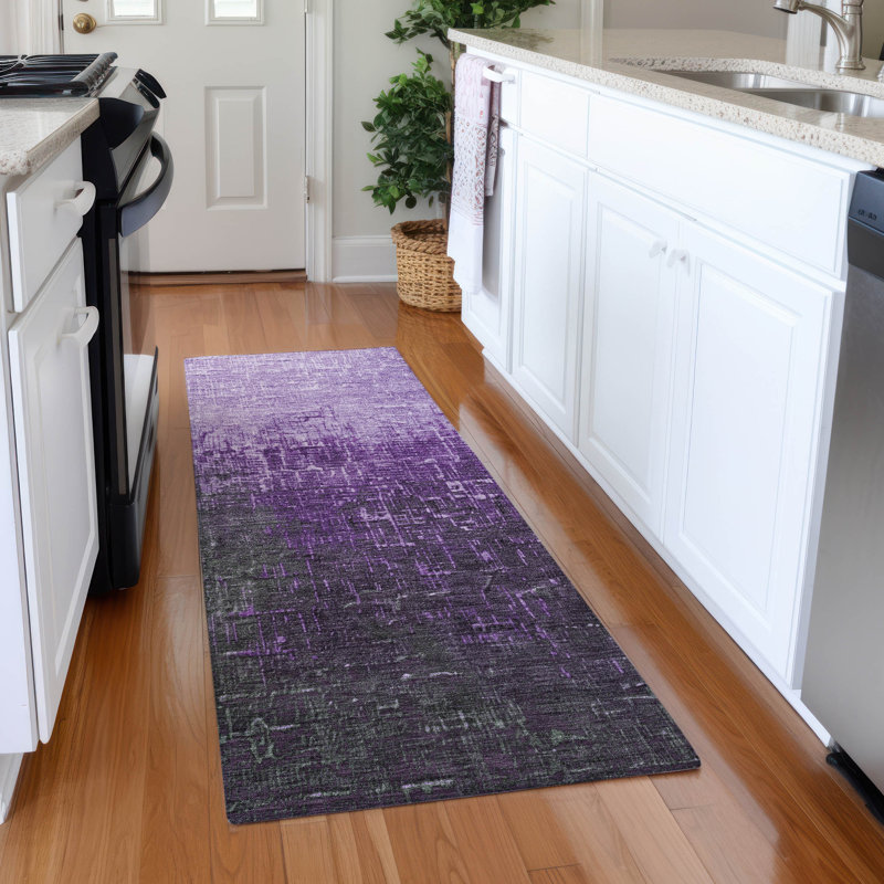 Tapis de qualité supérieure Corum AMF1066 lavable à la machine, Tapis de couloir 2 pi 3 po x 7 pi 6 po