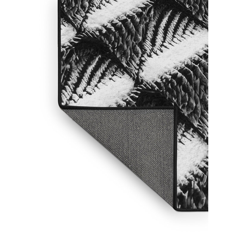 Tapis gris moelleux et moelleux à motif d'arc contemporain et doux Dahill, 5 x 8