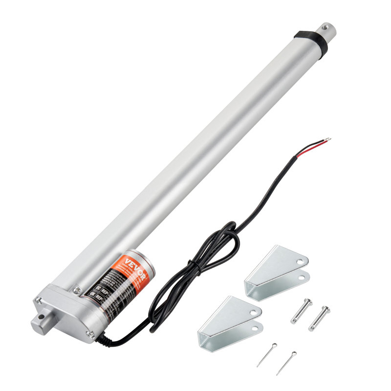 VEVOR Linear Actuator 12V, 16 Inch High Load 330lbs/1500N Linear Actuator, 0.19"/s Linear Actuator