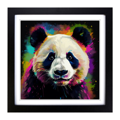Panda - Single Picture Frame Print on Wood