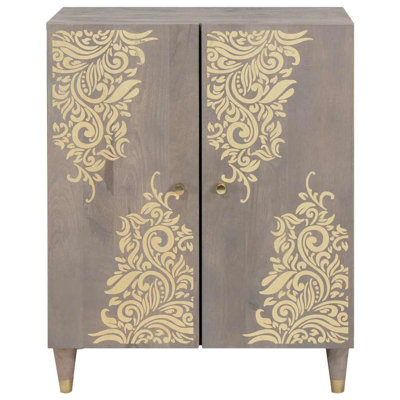 Solid Wood Rectangle Accent Cabinet