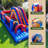 XJUMP Obstacle Course Bounce House with Slide (with Blower)
