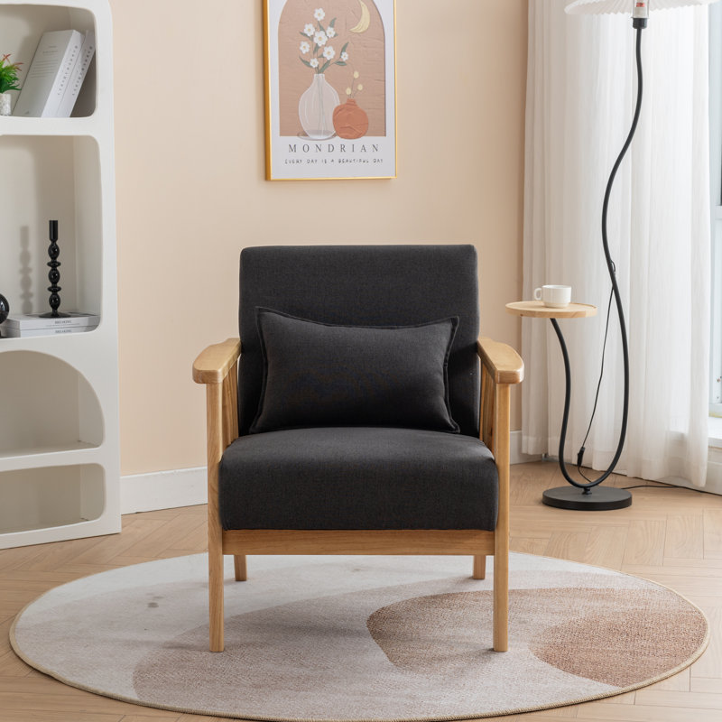 Fauteuil Kialie, Lin gris foncé