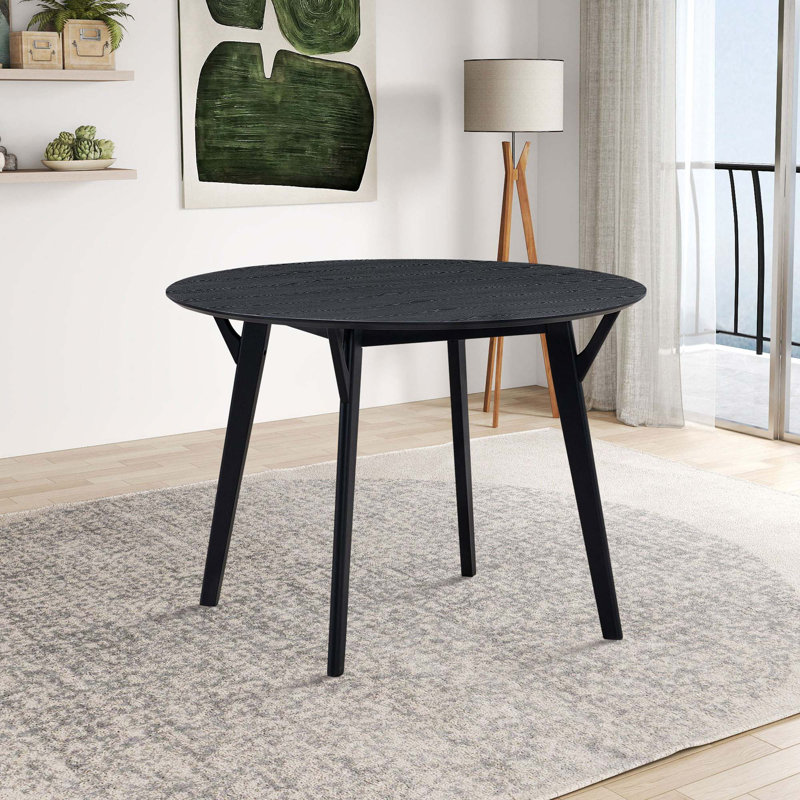 Wooden Dining Table for 4 Persons, Black