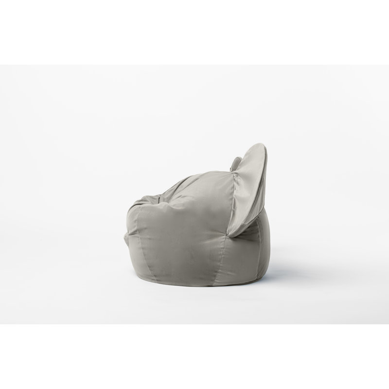 Velvet Classic Bean Bag, Grey