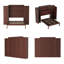 Lit escamotable double / grand encombrant avec armoire intégrée et tablettes de rangement - Lit plateforme pliable multifonctionnel pour les petits espaces et les chambres d'amis-1628523703-1628523701
