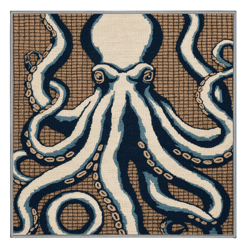  Tapis nautique lavable Octopus, Carré 6 pi