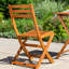 Eucalyptus bistro à l'huile naturelle - offre une assise extérieure confortable 3 finitions, résistantes et