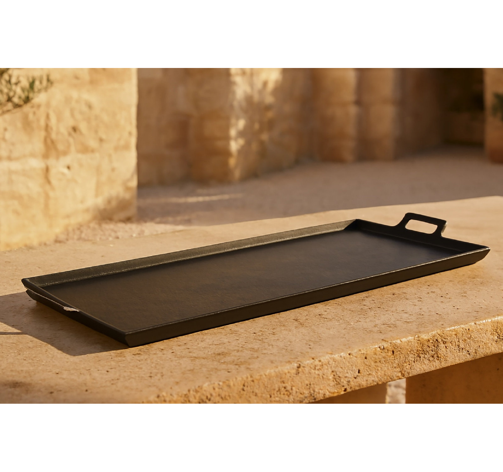 Aluminum Decorative Tray, 2" H x 10" W x 34" D