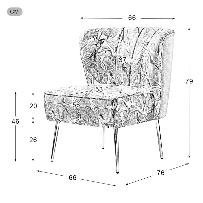 Amata Wooden Upholstery Armless Accent Chair, Yellow