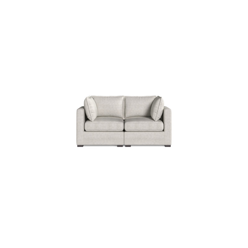 Canapé modulaire 2 pièces Bennett, Brun clair