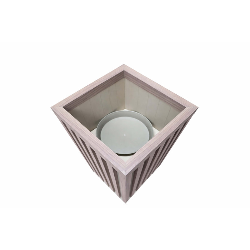 Square Grove Column Planter - Medium, Ash Brown