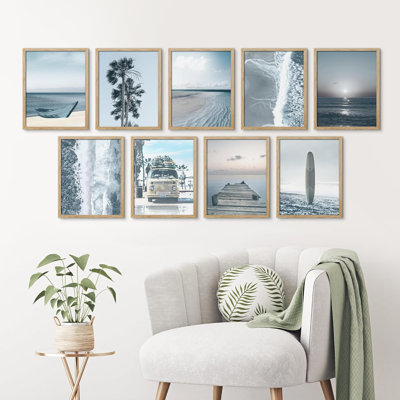 " Nautical Landscape And Sea Variety Botanical Ocean " 9 - Pieces