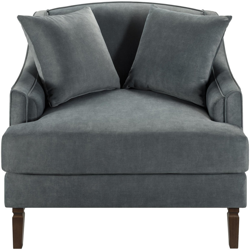 Fauteuil d'appoint H 35 po x l 38 po x P 38 po Adriona E53BF09E83DC46728F50D0032E010281, Velours bleu sarcelle