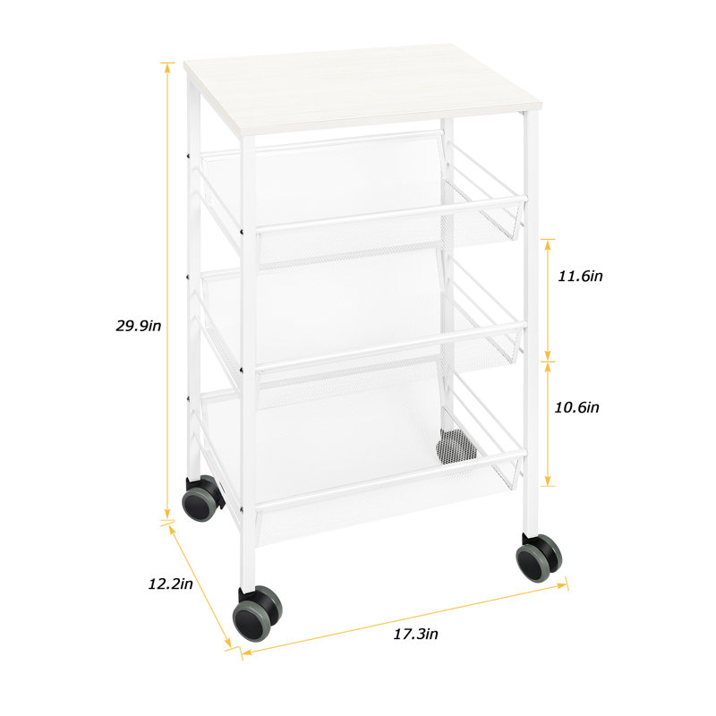 Chariot utilitaire avec roues H 29,9 po x l 17,3 po