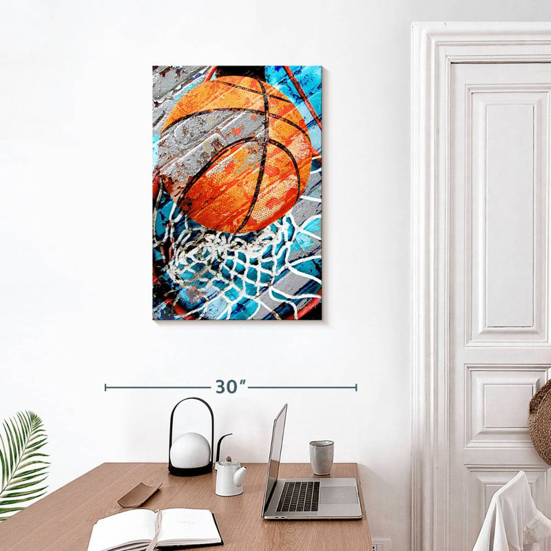 Anneau de basketball Sirci - grunge, H 30 po x l 20 po