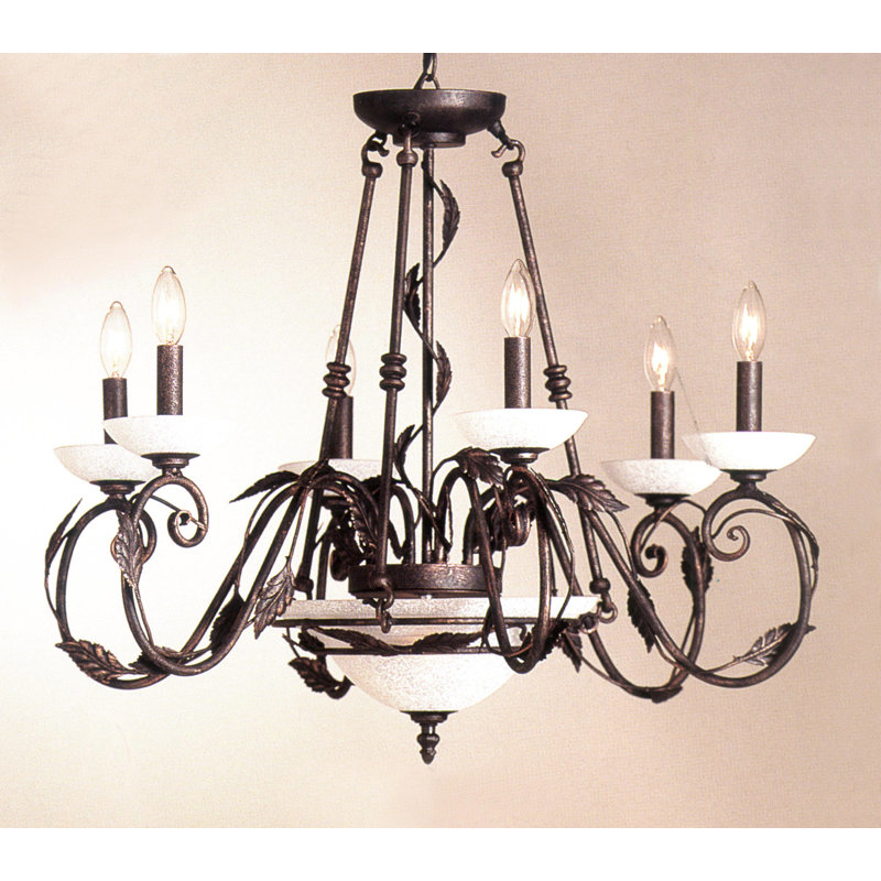 Lustre 8 lumières unique/à l’état classique/traditionnel Capri, Rouille-cuivre