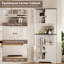 Armoire de rangement d'angle, armoire de coin Farmhouse avec porte et tablette réglable, organisateur d'armoire étroit pour salle de bain, garde-manger, salon, cuisine