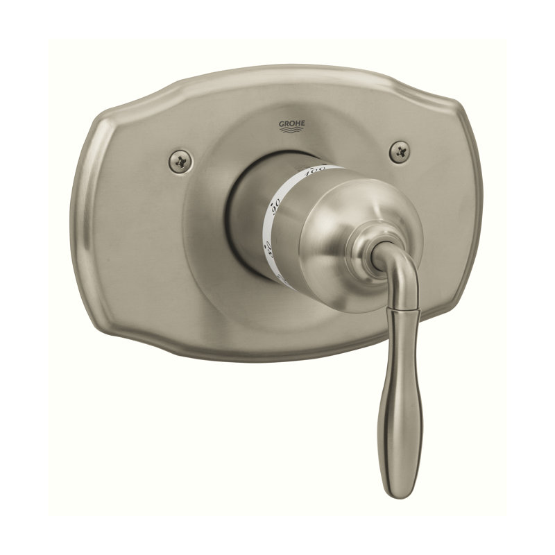 Garniture de robinet thermostatique avec poignée levier Seabury®, Nickel brossé